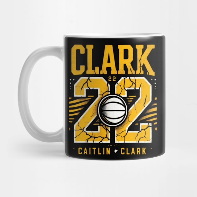 Distressed Clark 22 Basketball logo by thestaroflove